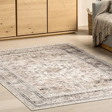 nuLOOM Davi Faded Spill Proof Machine Washable Area Rug