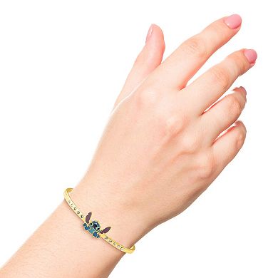Disney's Lilo & Stitch Gold Plated Crystal Bangle Bracelet