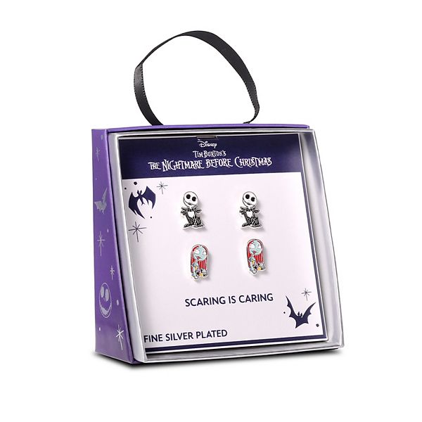 Disney's Nightmare Before Christmas Stud Earring Set - Silver Tone