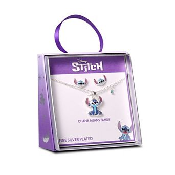 Disney's Lilo & Stitch Stud Earring & Pendant Necklace Set