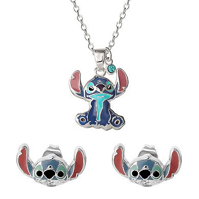 Disney's Lilo & Stitch Stud Earring & Pendant Necklace Set