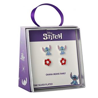 Disney's Lilo & Stitch Silver Plated Stud Earring Set