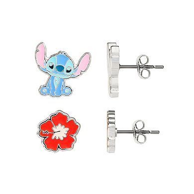 Disney's Lilo & Stitch Silver Plated Stud Earring Set