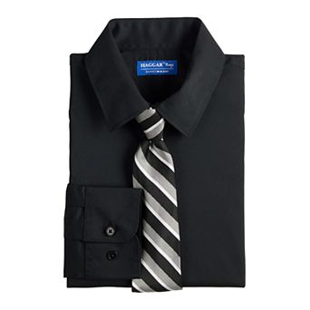 Boys 8-20 Haggar Shirt & Tie Set
