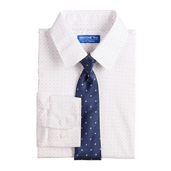 Boys 8-20 Haggar Shirt & Tie Set