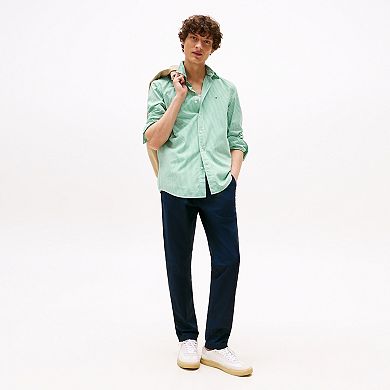 Men's Tommy Hilfiger Flex Poplin Stripe Long Sleeve Shirt