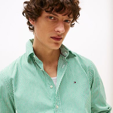 Men's Tommy Hilfiger Flex Poplin Stripe Long Sleeve Shirt