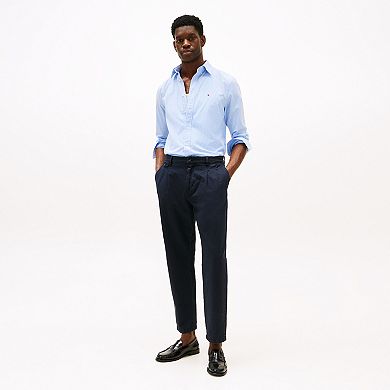 Men's Tommy Hilfiger Flex Poplin Gingham Long Sleeve Shirt