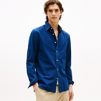 Men's Tommy Hilfiger Long Sleeve Chambray Button Down Shirt