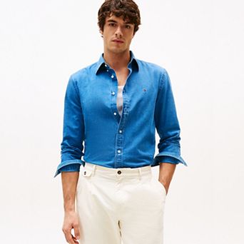 Men's Tommy Hilfiger Long Sleeve Chambray Button Down Shirt