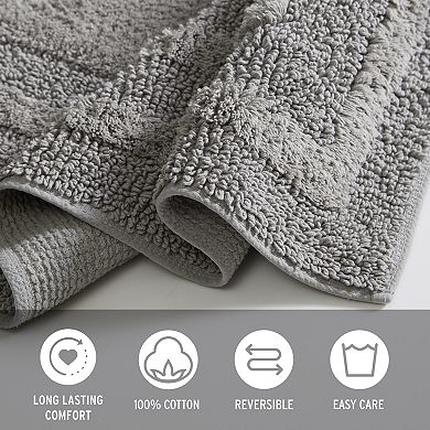 Eddie Bauer Logan Grey Bath Rug