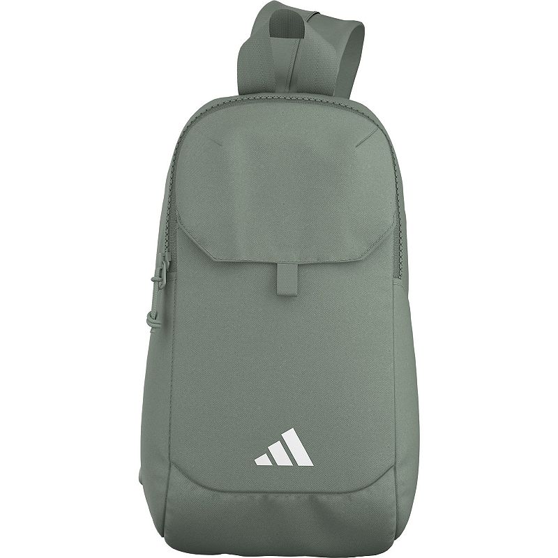 adidas Essentials 3 Sling Crossbody Bag, Silver Green