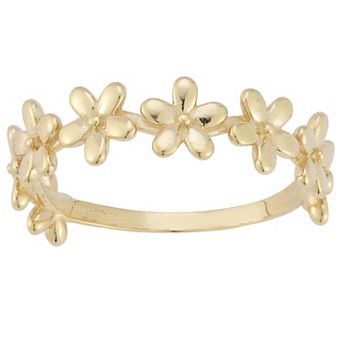 LUMINOR GOLD 14k Gold Flower Band Ring