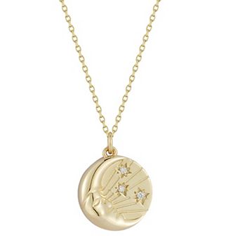 LUMINOR GOLD 14k Gold Celestial Diamond Accent Necklace