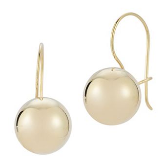 LUMINOR GOLD 14k Gold Ball Threader Earrings