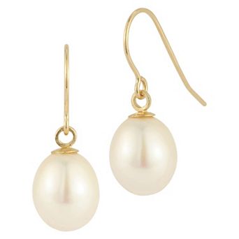 LUMINOR GOLD 14k Gold Pearl Threader Earrings