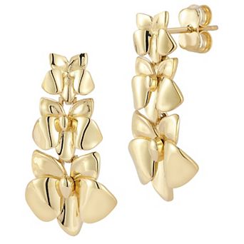 LUMINOR GOLD 14k Gold Graduating Orchid Drop Earrings
