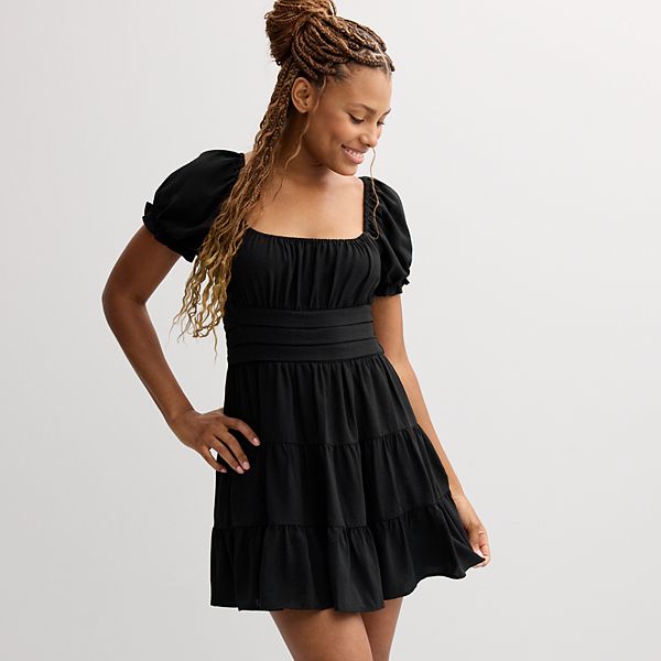 Juniors' Liberty Love Airflow Tiered Dress
