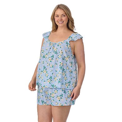 Plus Size Draper James 2-Piece Woven Pajama Tank Top & Pajama Boxers Set