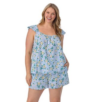 Plus Size Draper James 2 pc Woven Pajama Tank Top & Pajama Boxers Set