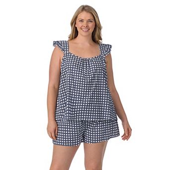 Plus Size Draper James 2 pc Woven Pajama Tank Top & Pajama Boxers Set