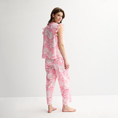 Women's Draper James 2-Piece Woven Pajama Tank Top & Pajama Pants Set