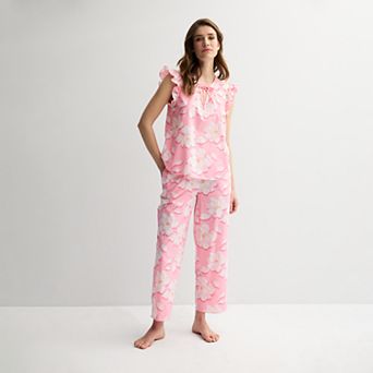 Women's Draper James 2 pc Woven Pajama Tank Top & Pajama Pants Set