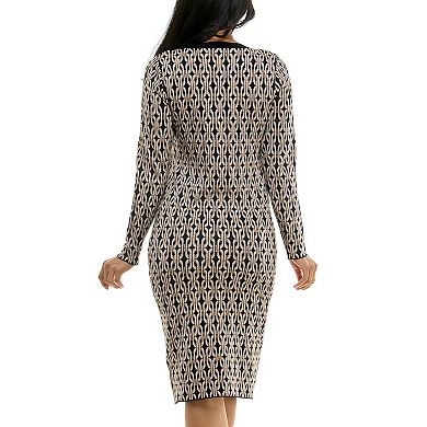 Women's Nina Leonard Knee-Length Sheath Sweater Dress