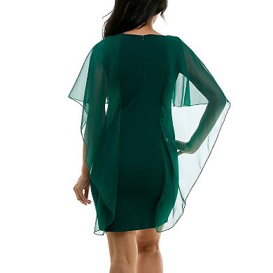 Women's Nina Leonard Popover Chiffon Sheath Dress