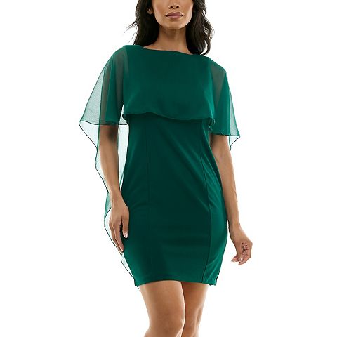 Женские платья Nina Leonard Women's Nina Leonard Popover Chiffon Sheath Dress