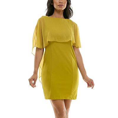 chiffon popover dress Nina Leonard Women's Popover Chiffon Dress, Large