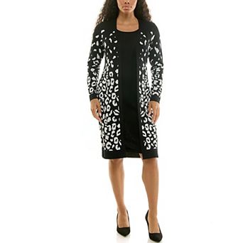 Women's Nina Leonard 2 pc Sweater & Midi Shift Dress Set