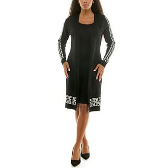 Women's Nina Leonard 2 pc Sweater & Midi Shift Dress Set
