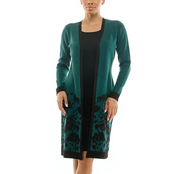 Women's Nina Leonard 2 pc Sweater & Midi Shift Dress Set