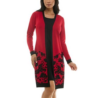 Women's Nina Leonard 2 pc Sweater & Midi Shift Dress Set
