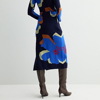 Women's INTEMPO Intarsia Midi Skirt