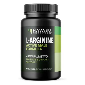 L-Arginine + Saw Palmetto Capsules, 60 ct
