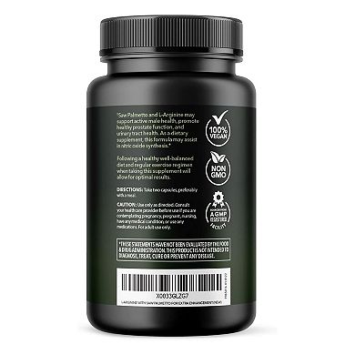 L-Arginine + Saw Palmetto Capsules, 60ct