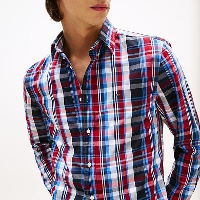 Men's Tommy Hilfiger Long Sleeve Check Flex Poplin Shirt