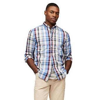 Men's Tommy Hilfiger Long Sleeve Check Flex Poplin Shirt