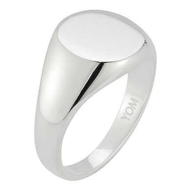 Menster Men's Sterling Silver Oval Signet Ring