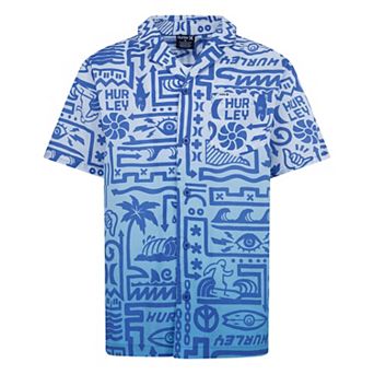 Boys 8-20 Hurley Stretch Tropical Collared Shirt