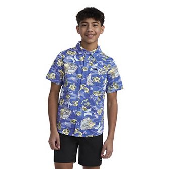 Boys 8-20 Hurley Stretch Tropical Collared Shirt