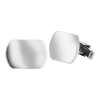 Menster Men's Sterling Silver Squared Polished Cuff Links