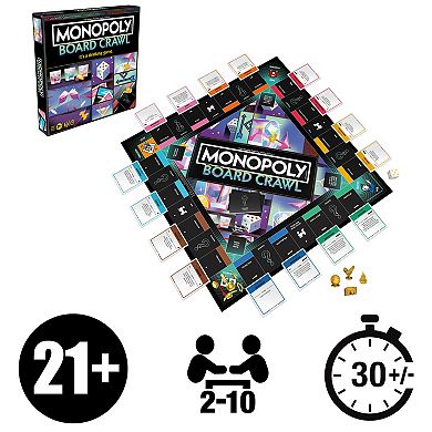 Monopoly Board Crawl Adult Board Game by Hasbro