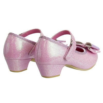 Disney's Minnie Mouse Kid Girls' Low-Heeled Glittery Dress Shoes