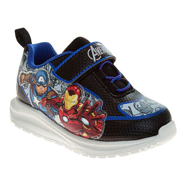 Marvel Avengers Kids Light Up Sneakers Boy s Size 8 T Black