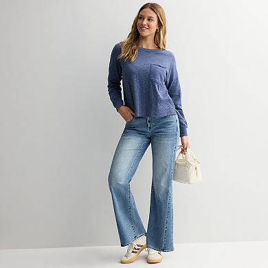 Juniors' SO® Pocket Crew Tee