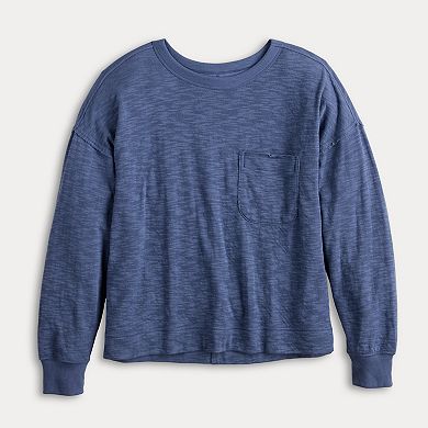 Juniors' SO® Pocket Crew Tee