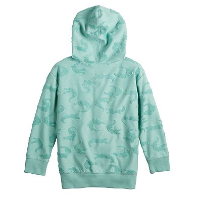 Boys 4-12 Jumping Beans® French Terry Textured Gator Print Full Zip Hoodie